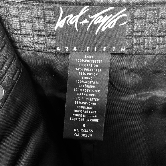 Lord & Taylor Black Faux Leather Women’s Skirt - Picture 8 of 9